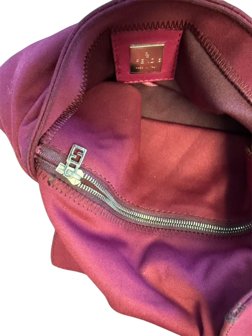 Vintage Fendi Neoprene Baguette Fuchsia Pink - Picture 7 of 10